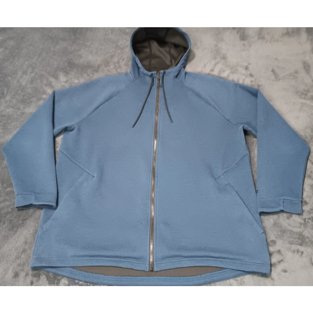 Russell Athletic Fusion Knit Men’s XL Hoodie Full Zip Navy Athletic Activewear